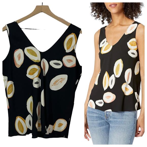 NIC+ZOE Lemon Squeeze V-Neck Tank - Black - Large - Picture 1 of 13